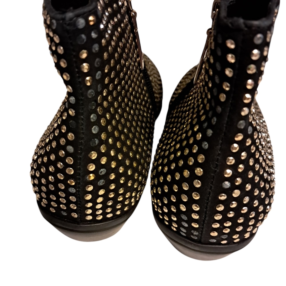 Schutz Leather Studded Black Women's Ankle Boots - Picture 6 of 9